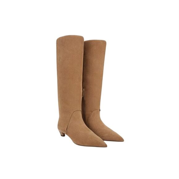 Franco Sarto Women's Martin Kitten Heel Pointed Toe Knee High Dress Boots - Picture 1 of 7